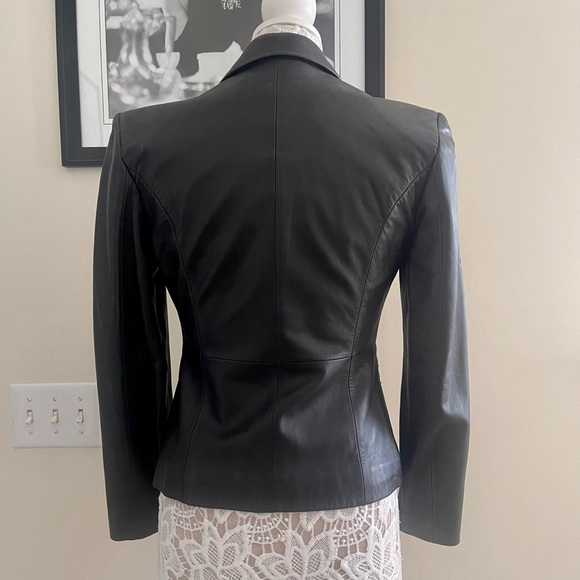 Leather jacket blazer The Limited size 2 great condition - Picture 6 of 13